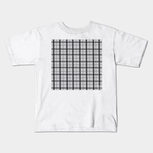 Grey Plaid Kids T-Shirt